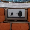 Cocaro Weave Round Smokeless Propane Fire Pit in Orange