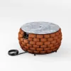 Cocaro Weave Round Smokeless Propane Fire Pit in Orange