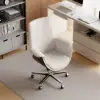 Modern White PU Leather Upholstered High Back Office Chair