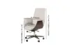 Modern White PU Leather Upholstered High Back Office Chair