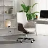 Modern White PU Leather Upholstered High Back Office Chair