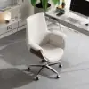 Modern White PU Leather Upholstered High Back Office Chair