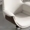 Modern White PU Leather Upholstered High Back Office Chair