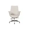 Modern White PU Leather Upholstered High Back Office Chair