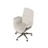 Modern White PU Leather Upholstered High Back Office Chair