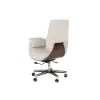 Modern White PU Leather Upholstered High Back Office Chair