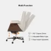 Modern White PU Leather Upholstered High Back Office Chair