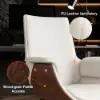 Modern White PU Leather Upholstered High Back Office Chair