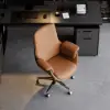 Modern Brown PU Leather Upholstered High Back Office Chair