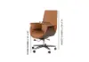 Modern Brown PU Leather Upholstered High Back Office Chair