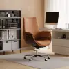 Modern Brown PU Leather Upholstered High Back Office Chair