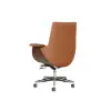 Modern Brown PU Leather Upholstered High Back Office Chair