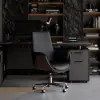 Modern Black PU Leather Upholstered High Back Office Chair