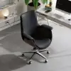 Modern Black PU Leather Upholstered High Back Office Chair