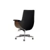 Modern Black PU Leather Upholstered High Back Office Chair