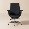 Modern Black PU Leather Upholstered High Back Office Chair