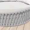 Cocaro 2-Piece Outdoor Weatherproof Daybed with Foldable Sun Canopy (220 cm) ,Gray & White