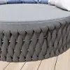 Cocaro 2-Piece Outdoor Weatherproof Daybed with Foldable Sun Canopy (220 cm) in Dark Gray