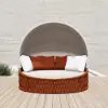 Picture of Cocaro 2-Piece Outdoor Weatherproof Daybed with Foldable Sun Canopy (220 cm) in Orange