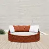 Picture of Cocaro 2-Piece Outdoor Weatherproof Daybed with Foldable Sun Canopy (220 cm) in Orange