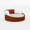 Picture of Cocaro 2-Piece Outdoor Weatherproof Daybed with Foldable Sun Canopy (220 cm) in Orange