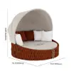 Cocaro 2-Piece Outdoor Weatherproof Daybed with Foldable Sun Canopy (191 cm) in Orange
