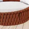 Cocaro 2-Piece Outdoor Weatherproof Daybed with Foldable Sun Canopy (191 cm) in Orange