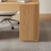 Velign 60" Natural Standing Office Desk with 2-Door Storage Cabinet