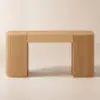 Velign 60" Natural Standing Office Desk with 2-Door Storage Cabinet