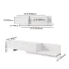 Fero White Extendable TV Stand with 2 Drawers(120 - 200 cm)