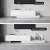 Fero White Extendable TV Stand with 2 Drawers(120 - 200 cm)