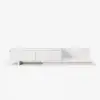 Fero White Extendable TV Stand with 2 Drawers(120 - 200 cm)
