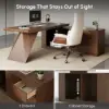 Modern 180 cm L-Shaped Walnut Executive Desk with Right Hand Return