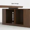 Modern 180 cm L-Shaped Walnut Executive Desk with Right Hand Return