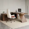 Modern 180 cm L-Shaped Walnut Executive Desk with Left Hand Return