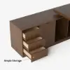 Modern 180 cm L-Shaped Walnut Executive Desk with Left Hand Return