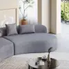 Picture of 278 cm 2-Piece Curved Velvet Sectional Sofa with Pillows