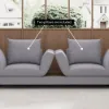 Modern 2130 mm 3-Seater Linen Convertible Sleeper Sofa with Adjustable Backrest