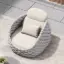 Cocaro Outdoor Aluminium & Rope Weave Lounge Chair in Grey & White