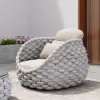 Cocaro Outdoor Aluminium & Rope Weave Lounge Chair in Grey & White