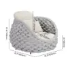Cocaro Outdoor Aluminium & Rope Weave Lounge Chair in Grey & White
