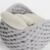 Cocaro Outdoor Aluminium & Rope Weave Lounge Chair in Grey & White