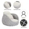 Picture of Cocaro Outdoor Aluminium & Rope Weave Swivel Lounge Chair in Grey & White