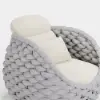 Picture of Cocaro Outdoor Aluminium & Rope Weave Swivel Lounge Chair in Grey & White