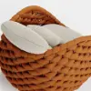 Cocaro Outdoor Aluminium & Rope Weave Lounge Chair in Orange