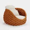 Cocaro Outdoor Aluminium & Rope Weave Lounge Chair in Orange
