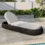 Cocaro Outdoor Aluminium & Rope Weave Adjustable Chaise Lounge in Dark Grey