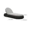 Cocaro Outdoor Aluminium & Rope Weave Adjustable Chaise Lounge in Dark Grey