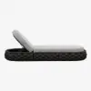 Cocaro Outdoor Aluminium & Rope Weave Adjustable Chaise Lounge in Dark Grey