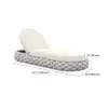 Cocaro Outdoor Aluminium & Rope Weave Adjustable Chaise Lounge in Grey & White